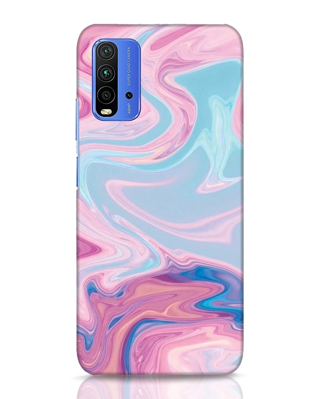 Shop Pink Marble Texture Designer Hard Cover for Xiaomi Redmi 9 Power-Front