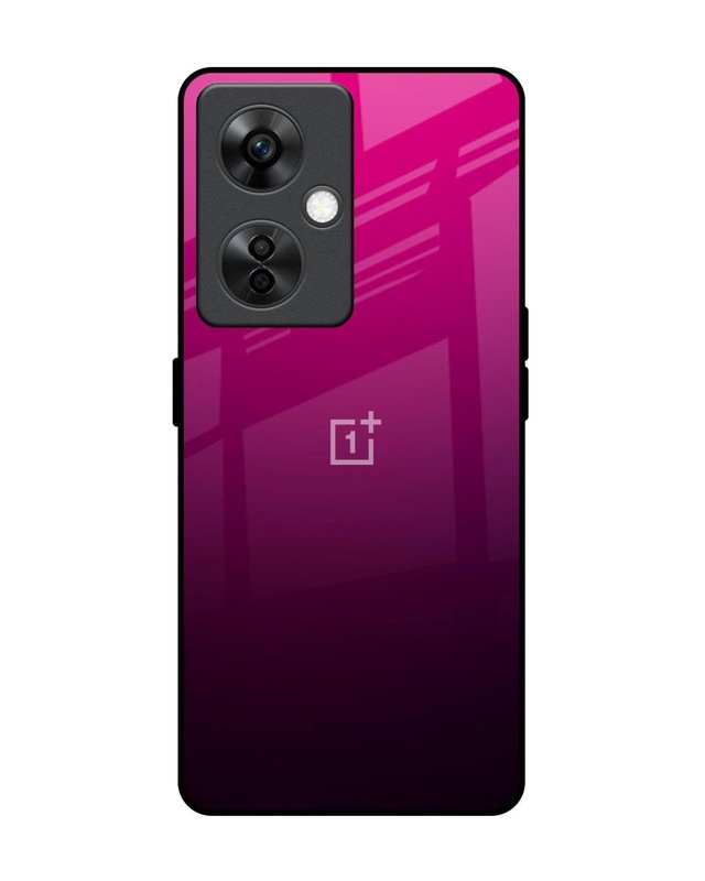 Shop Pink Ombre Pattern Premium Glass Case for OnePlus Nord CE 3 Lite 5G(Shock Proof, Scratch Resistant)-Front