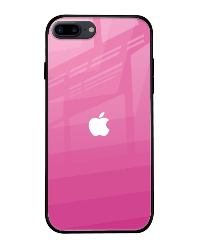 Shop Pink Ribbon Caddy Premium Glass Case for Apple iPhone 7 Plus (Shock Proof, Scratch Resistant)-Front