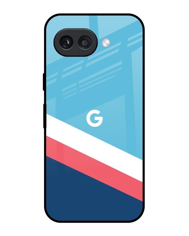 Pink & White Stripes Premium Glass Cover For Google Pixel 9a(Shock Proof, Scratch Resistant)