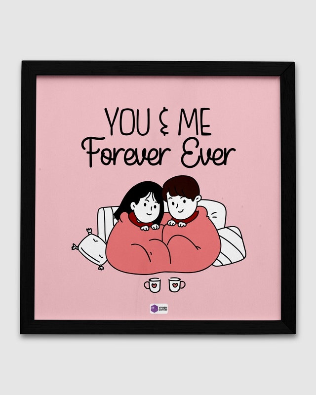 Shop Pink You and Me Forever Ever Wood Frame-Front