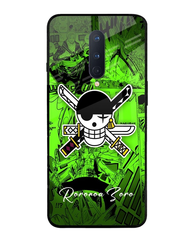 Shop Pirate Skull Premium Glass Case for OnePlus 8 (Shock Proof, Scratch Resistant)-Front