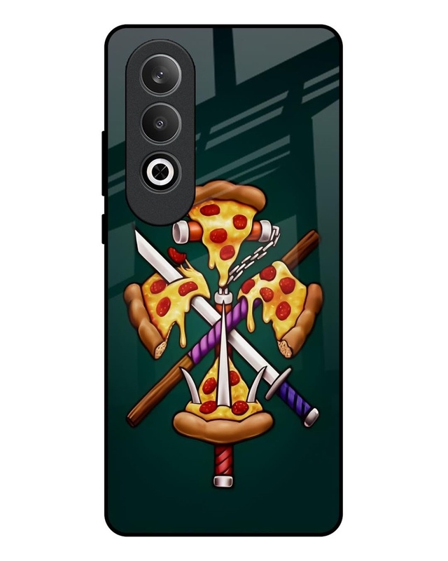 Shop Pizza Lover Premium Glass Case for OnePlus Nord CE4 5G(Shock Proof, Scratch Resistant)-Front