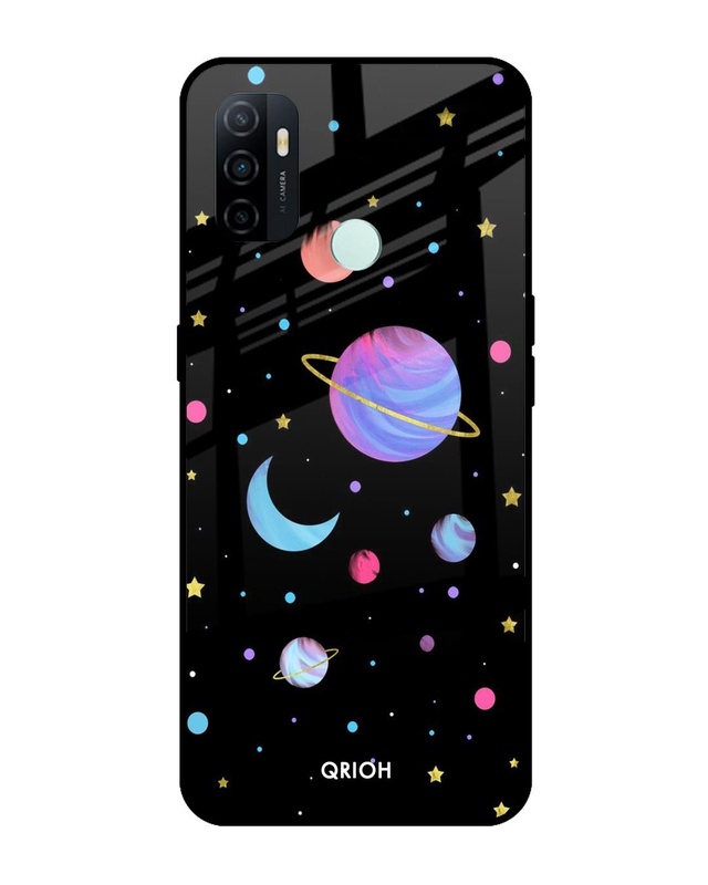 Shop Planet Play Printed Premium Glass Cover For Oppo A33 (Impact Resistant, Matte Finish)-Front