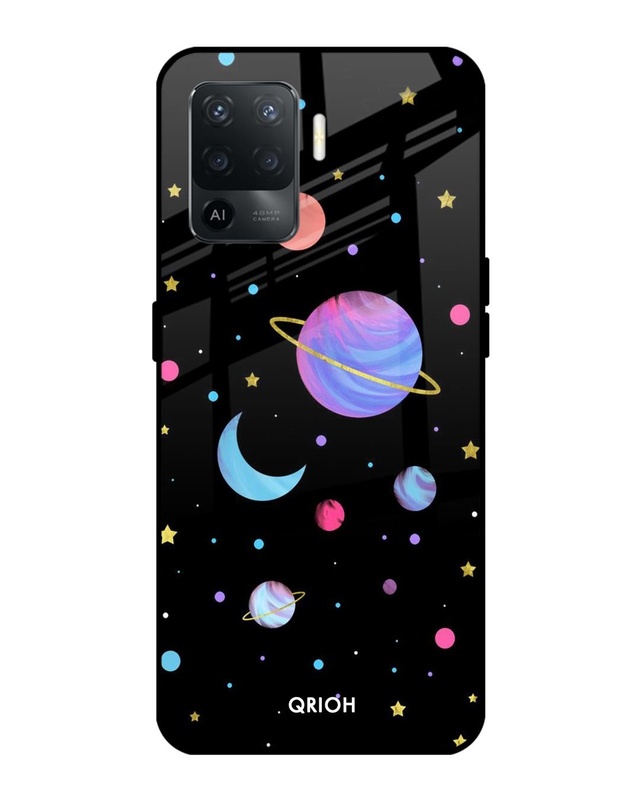 Shop Planet Play Printed Premium Glass Cover For Oppo F19 Pro (Impact Resistant, Matte Finish)-Front