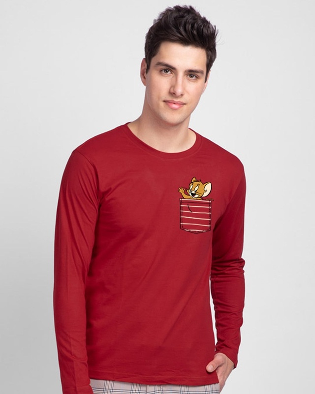 Shop Pocket Jerry (TJL) Men's Full Sleeve T-shirt-Front