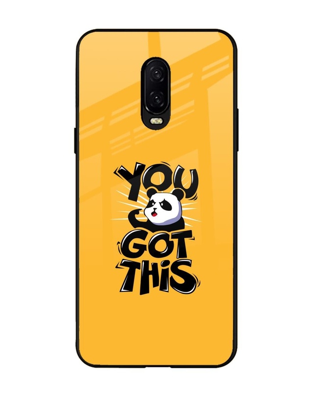 Shop Power Of Panda Premium Glass Case for OnePlus 6T(Shock Proof, Scratch Resistant)-Front