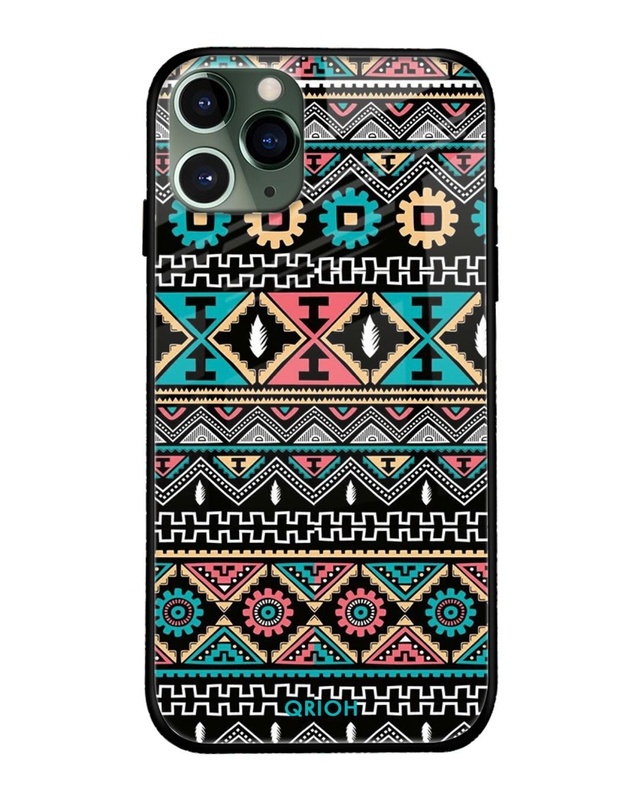 Shop Printed Premium Glass Cover For iPhone 11 Pro Max (Impact Resistant, Matte Finish)-Front