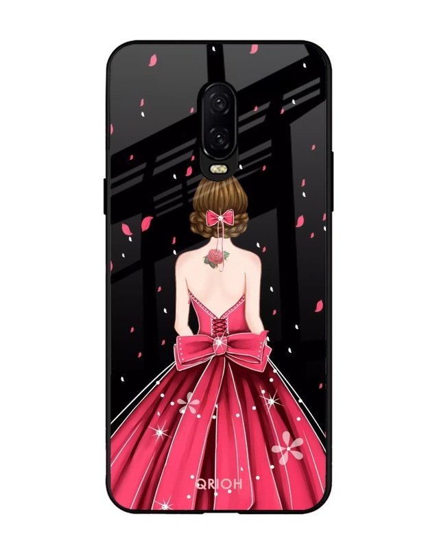 Shop Printed Premium Glass Cover For OnePlus 6T (Impact Resistant, Matte Finish)-Front