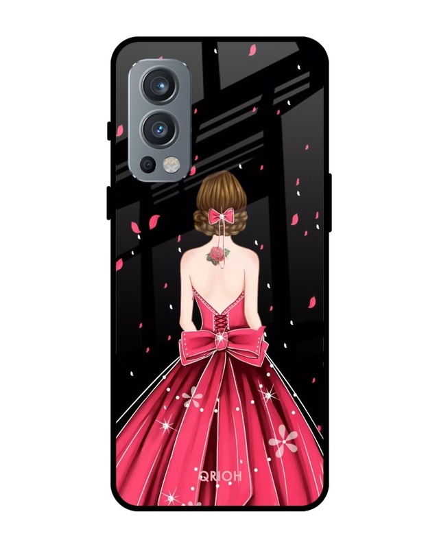 Shop Printed Premium Glass Cover For OnePlus Nord 2 5G (Impact Resistant, Matte Finish)-Front