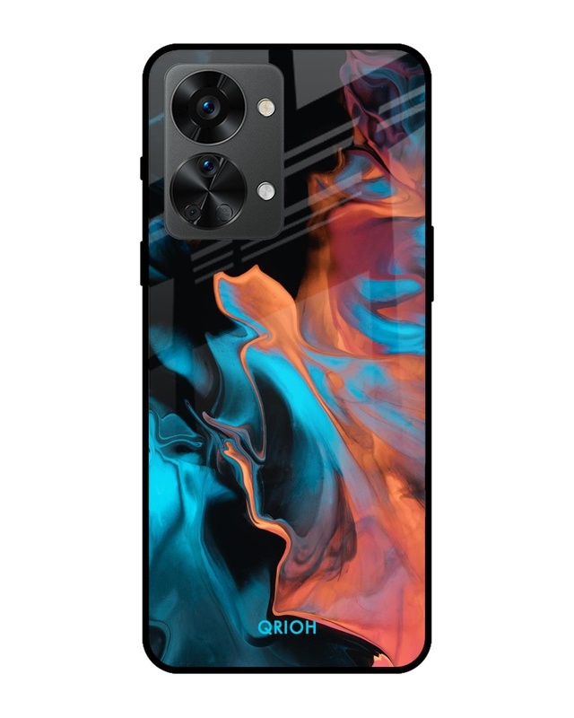 RankOne Custodia Per OnePlus Nord 2T – Cover In TPU Con Texture A CD, Similpelle, Colore Zaffiro, Antiurto