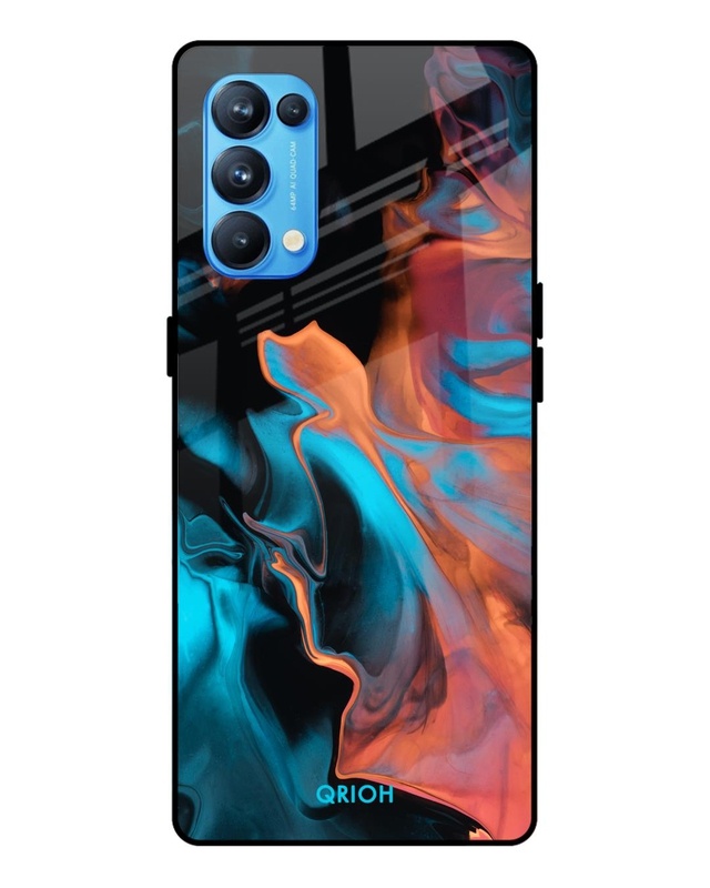 Shop Printed Premium Glass Cover For Oppo Reno 5 Pro (Impact Resistant, Matte Finish)-Front