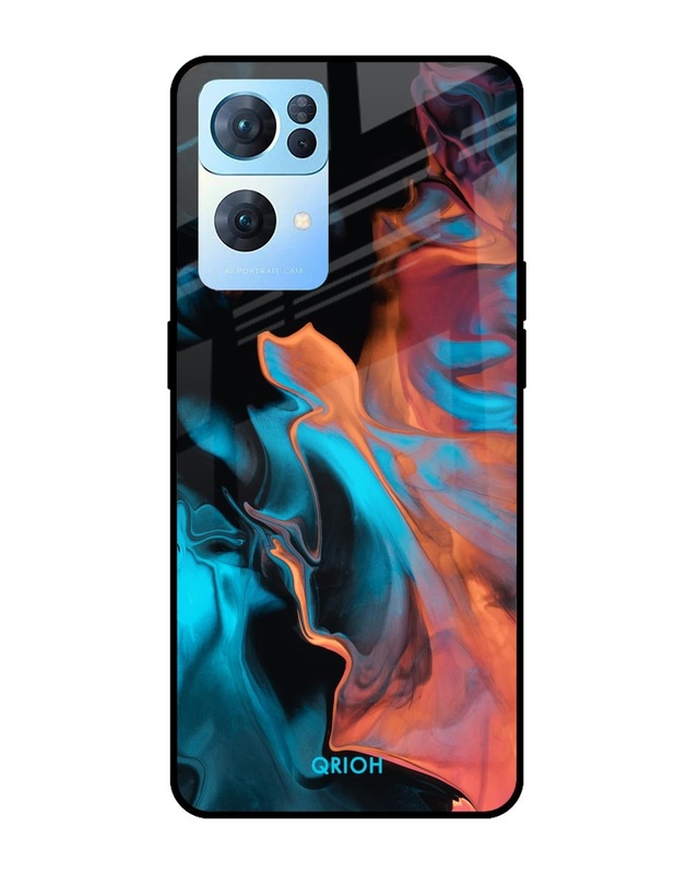 Shop Printed Premium Glass Cover For Oppo Reno7 Pro 5G (Impact Resistant, Matte Finish)-Front