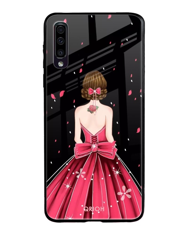 Shop Printed Premium Glass Cover For Samsung Galaxy A70(Impact Resistant, Matte Finish)-Front