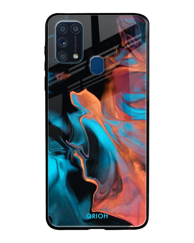 Shop Printed Premium Glass Cover For Samsung Galaxy M31(Impact Resistant, Matte Finish)-Front