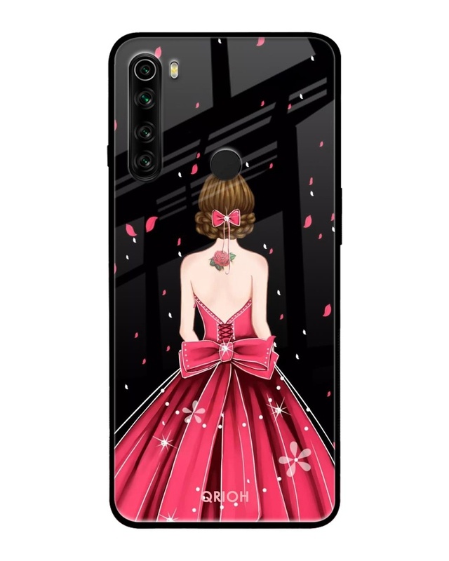 Shop Printed Premium Glass Cover For Xiaomi Redmi Note 8 (Impact Resistant, Matte Finish)-Front