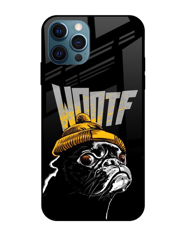 Pug In Winter Premium Glass Case for Apple Iphone 12 Pro (Shock Proof, Scratch Resistant)
