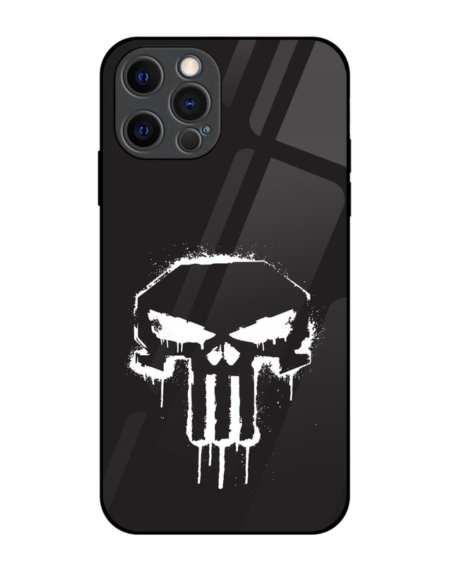 Shop Punisher Premium Glass Cover for Apple Iphone 12 Pro-Front