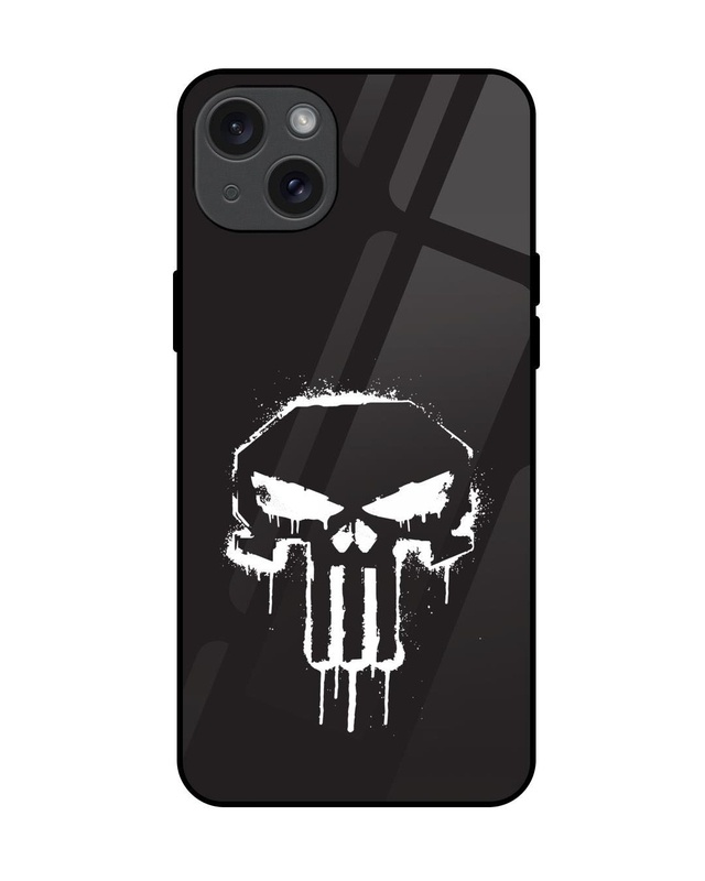 Shop Punisher Premium Glass Cover for Apple iPhone 15 Plus-Front