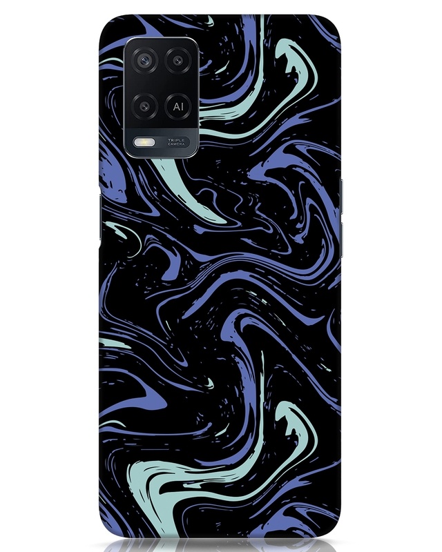 Shop Purple Marble Designer Hard Cover for Oppo A54-Front