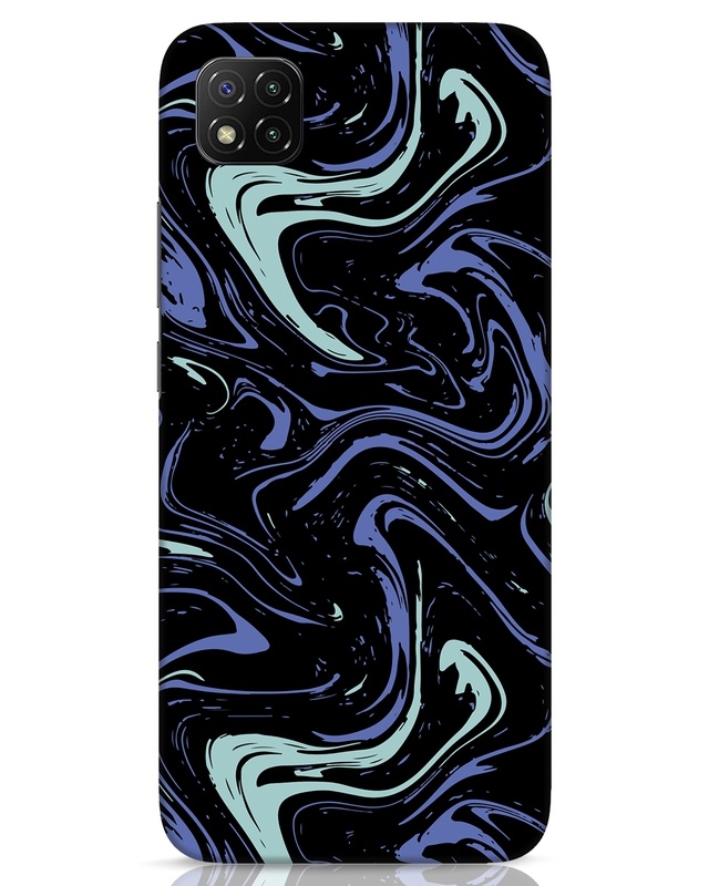 Shop Purple Marble Designer Hard Cover for Xiaomi Poco C3-Front