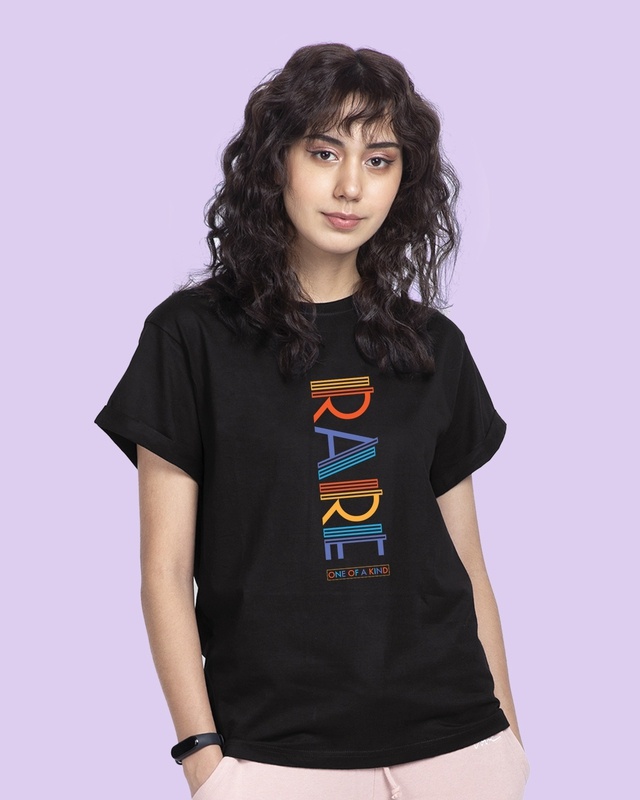 Shop Rare AF Boyfriend T-Shirt Black-Front