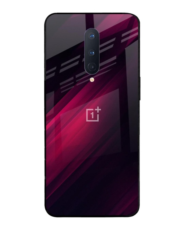Shop Razor Black Premium Glass Case for OnePlus 8(Shock Proof, Scratch Resistant)-Front