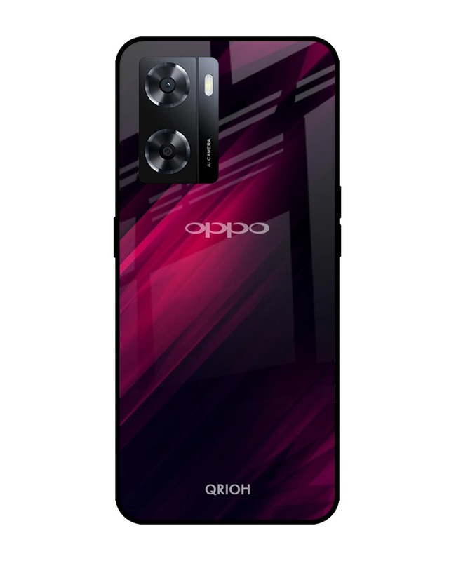 Shop Razor Black Printed Premium Glass Cover for Oppo A57 4G (Shockproof, Light Weight)-Front