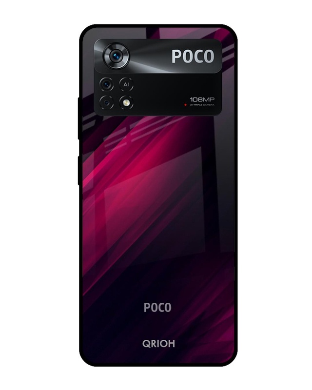 Shop Razor Black Printed Premium Glass Cover for Poco X4 Pro 5G (Shockproof, Light Weight)-Front