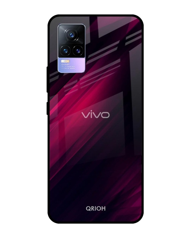 Shop Razor Black Printed Premium Glass Cover for Vivo Y73 (Shockproof, Light Weight)-Front