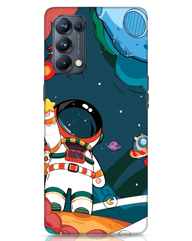 Shop Reach For Stars Designer Hard Cover for Oppo Reno 5 Pro-Front