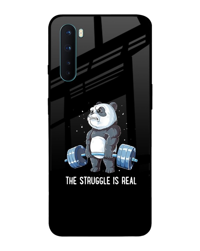 Shop Real Struggle Premium Glass Case for OnePlus Nord (Shock Proof, Scratch Resistant)-Front