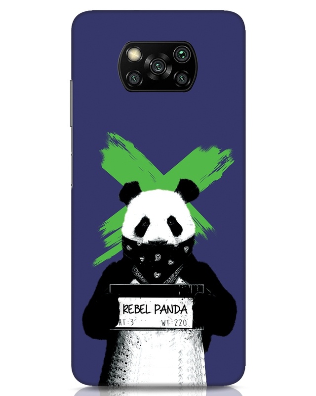 Shop Rebel Panda Designer Hard Cover for Xiaomi Poco x3-Front