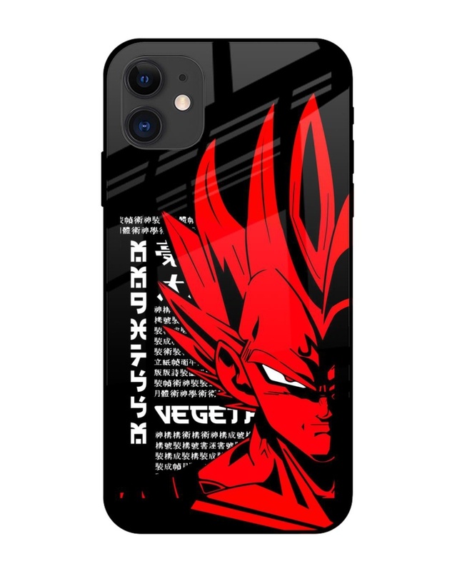 Shop Red Vegeta Premium Glass Case for Apple iPhone 12 Mini (Shock Proof,Scratch Resistant)-Front