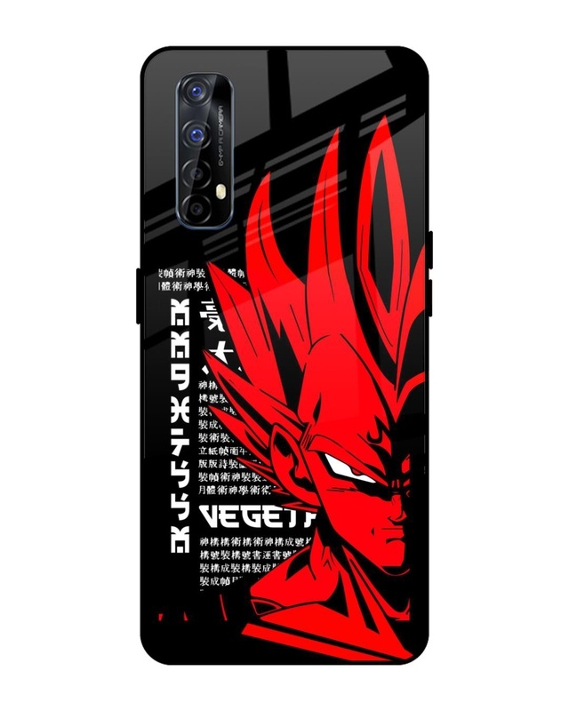 Shop Red Vegeta Premium Glass Case for Realme Narzo 20 Pro (Shock Proof, Scratch Resistant)-Front