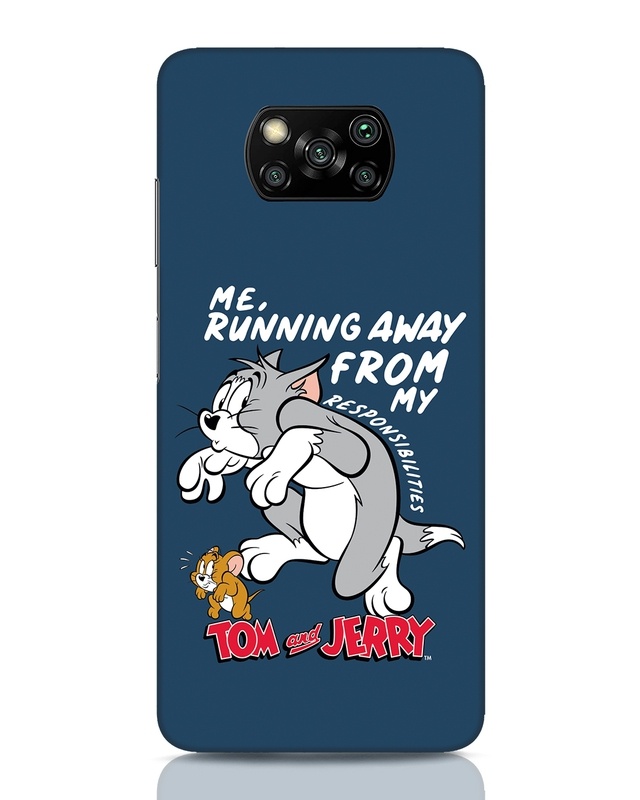 Shop Responsibilities Tom And Jerry Designer Hard Cover for Xiaomi Poco x3-Front