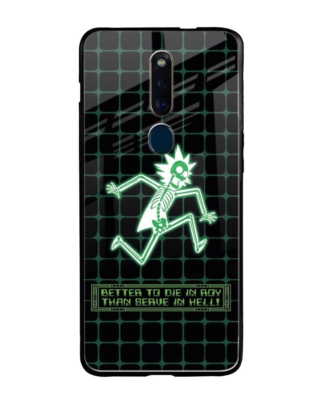 Rick Skeleton Premium Glass Cover for Oppo F11 Pro