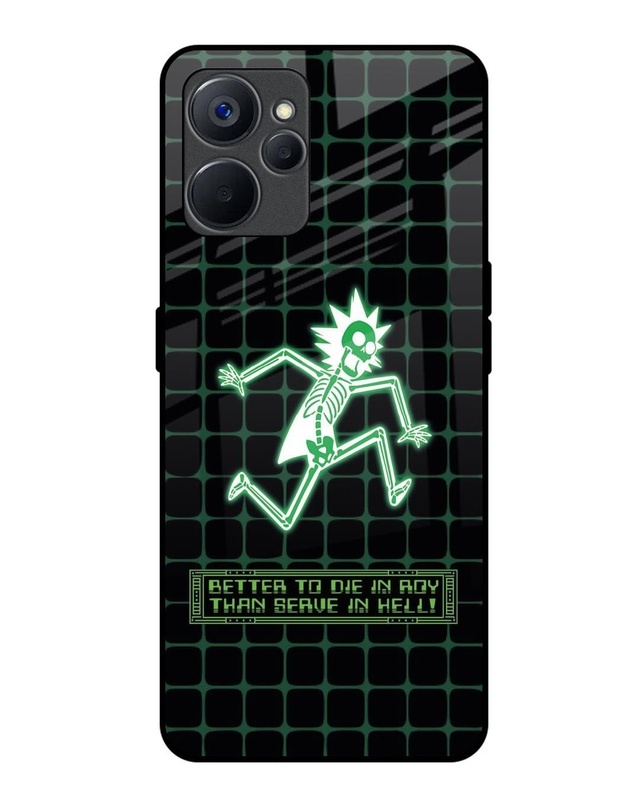 Rick Skeleton Premium Glass Cover for Realme 9i 5G