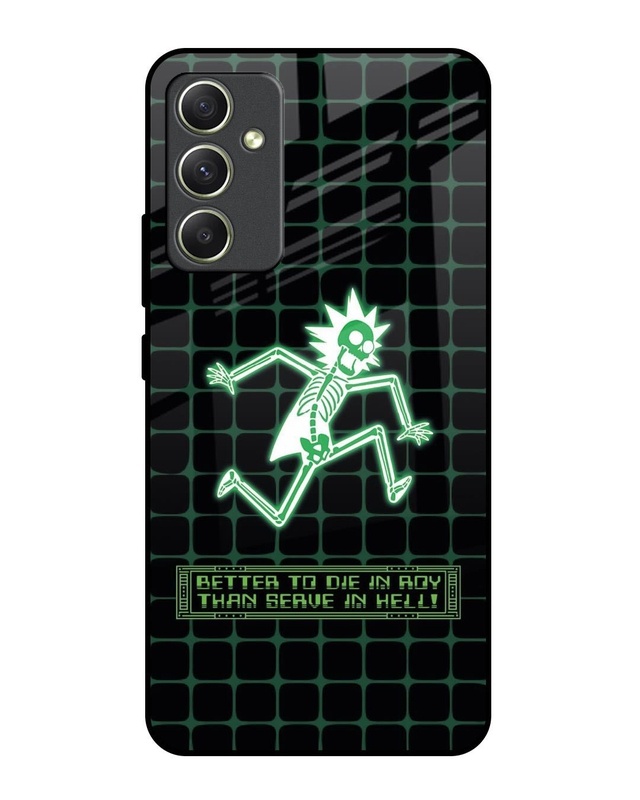 Rick Skeleton Premium Glass Cover for Samsung Galaxy A34 5G