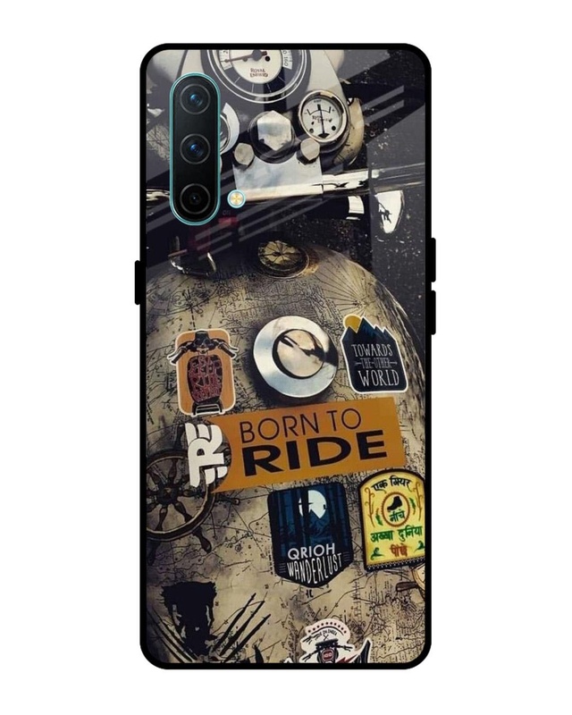 Shop Ride Mode On Premium Glass Case for OnePlus Nord CE (Shock Proof, Scratch Resistant)-Front