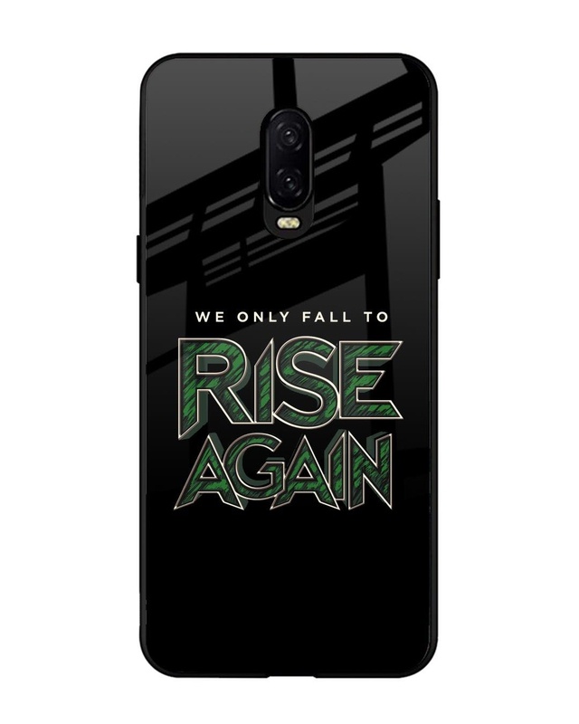 Shop Rise Again Premium Glass Case for OnePlus 6T(Shock Proof, Scratch Resistant)-Front