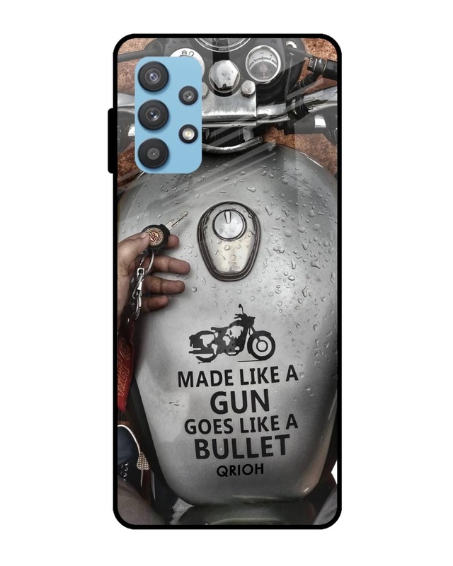 Shop Royal Bike Typography Premium Glass Cover For  A72(Impact Resistant, Matte Finish)-Front