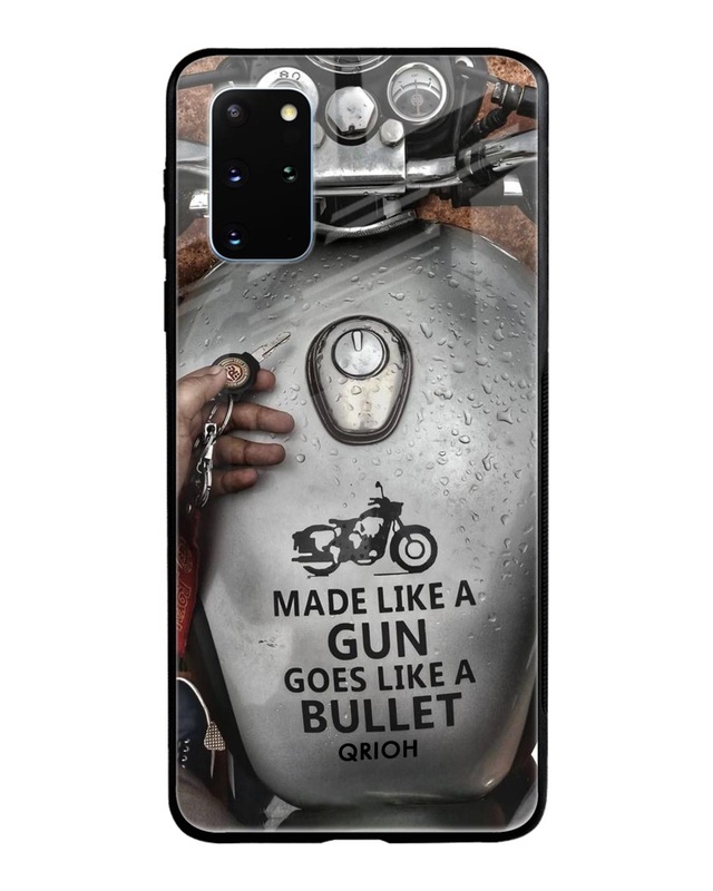 Shop Royal Bike Typography Premium Glass Cover For Samsung Galaxy S20 Plus(Impact Resistant-Front