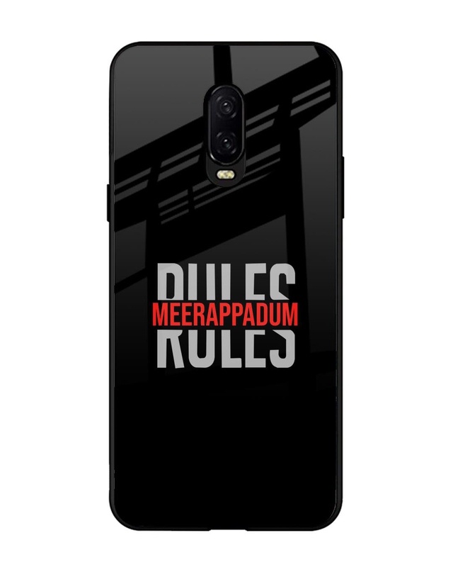 Shop Rules Of Falling Premium Glass Case for OnePlus 6T(Shock Proof, Scratch Resistant)-Front