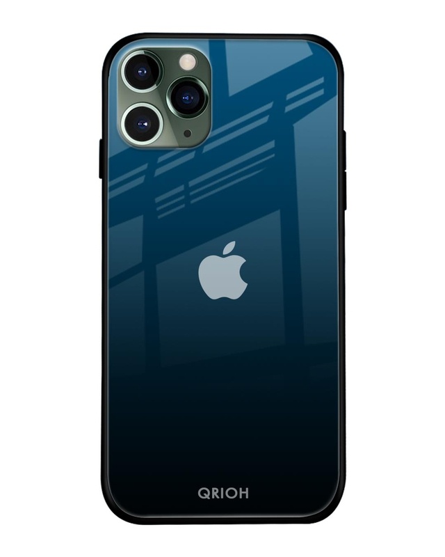 Shop Sailor Blue Premium Glass Cover For iPhone 11 Pro Max (Impact Resistant, Matte Finish)-Front