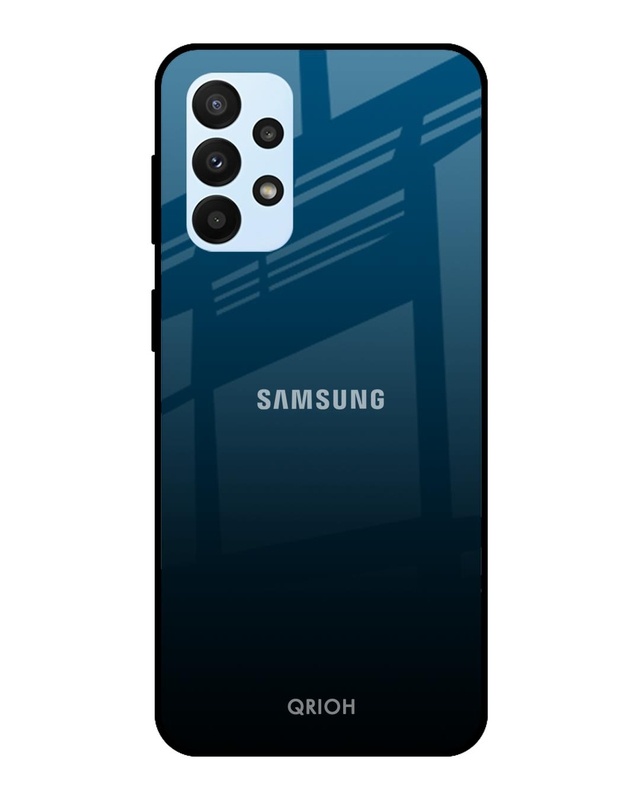 Shop Sailor Blue Premium Glass Cover For  A23(Impact Resistant, Matte Finish)-Front