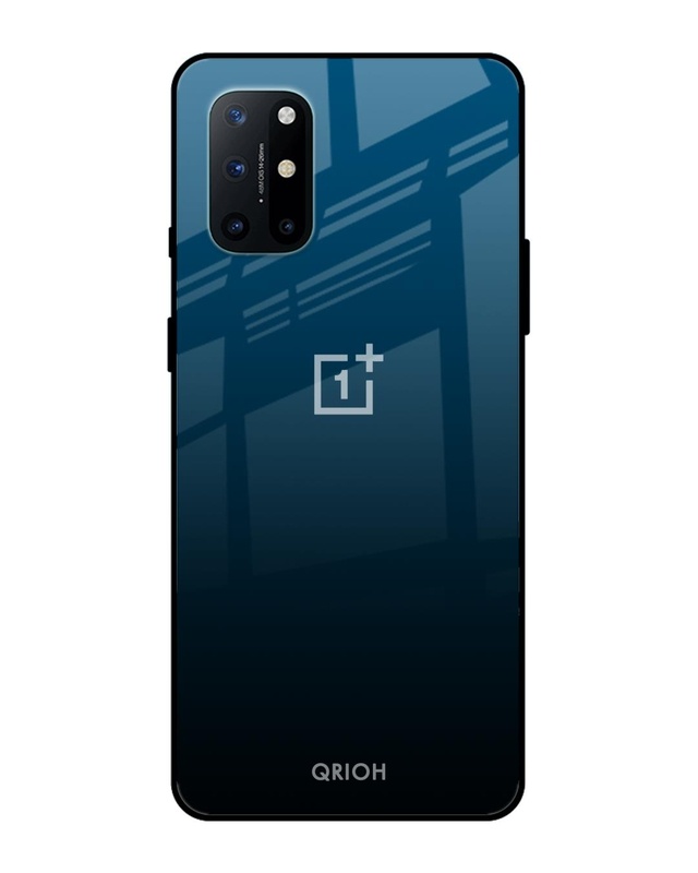 Shop Sailor Blue Premium Glass Cover For OnePlus 8T (Impact Resistant, Matte Finish)-Front