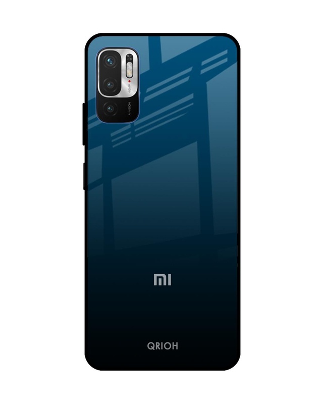Shop Sailor Blue Premium Glass Cover For Redmi Note 10T 5G (Impact Resistant, Matte Finish)-Front