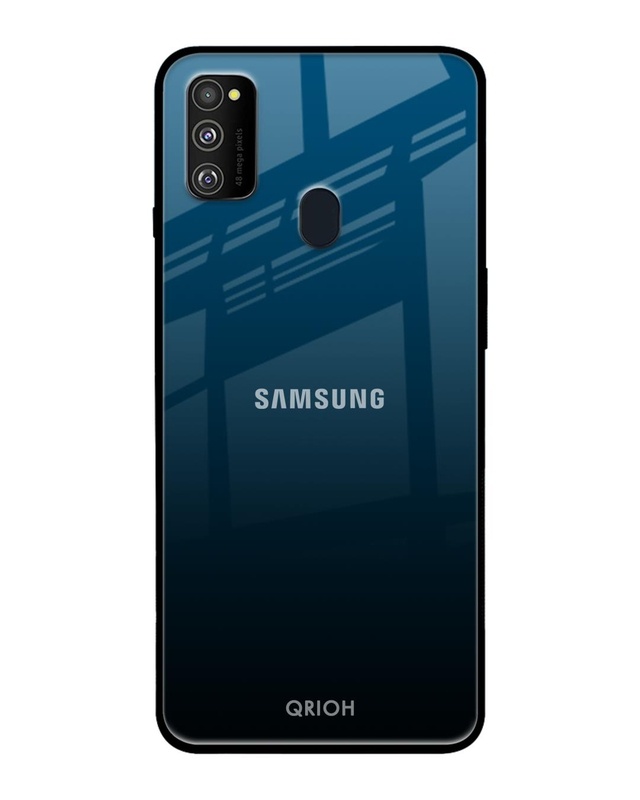 Shop Sailor Blue Premium Glass Cover For Samsung Galaxy M30s(Impact Resistant, Matte Finish)-Front