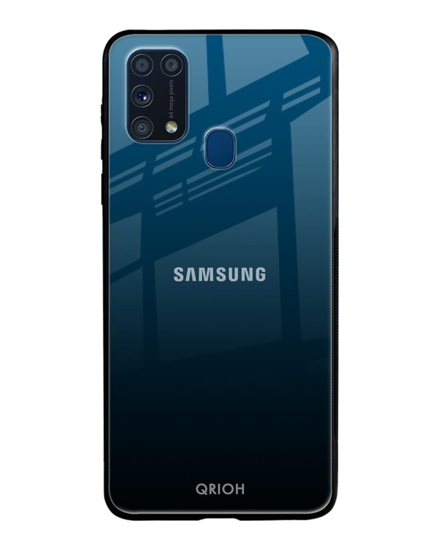 Shop Sailor Blue Premium Glass Cover For Samsung Galaxy M31(Impact Resistant, Matte Finish)-Front